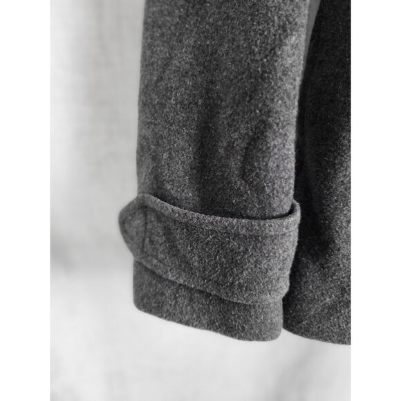 Women's SIZE 4 Kenneth Cole Wool Blend Pea Coat Winter Jacket Gray Warm Classic - Picture 2 of 6